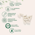 Micro Ingredients Glutathione 500Mg With 100Mg Vitamin C Supplement 240 Veggie Capsules Reduced Glutathione Fat Soluble Ascorbyl Palmitate Complex Non-Gmo Filler Free