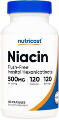 Nutricost Niacin (Flush) Inositol Hexanicotinate 500Mg 120 Capsules Vitamin B3