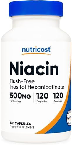 Nutricost Niacin (Flush) Inositol Hexanicotinate 500Mg 120 Capsules Vitamin B3