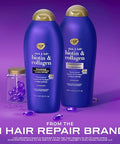 Ogx Thick & Full + Biotin & Collagen Extra Strength Volumizing Shampoo + Conditioner With Vitamin B7 & Hydrolyzed Wheat Protein For Fine Hair 25.4 Oz Pack Of 2