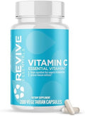 Revive Md Vitamin C Capsules 1000Mg Highpotency Vit C Ascorbic Acid Dietary Supplement For Immune Support & Antioxidant Health No Fillers & Nongmo (200 Vegetarian Capsules 30 Servings)