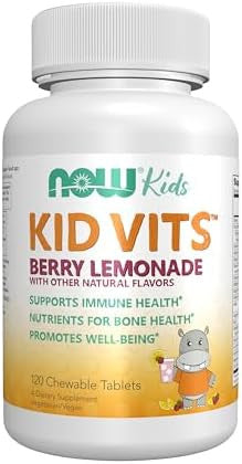 Now Kids Supplements Kid Vits Multivitamin Berry Lemonade Flavor 120 Chewable Tablets