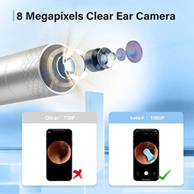 Bebird Ear Wax Removal Tool Camera Ear Wax Removal Bebird Ear Cleaner With Camera With 1080P Otoscope With Light Ear Wax Removal Kit With 9 Ear Pick Ear Camera Compatible For Iphone Ipad Android Phone