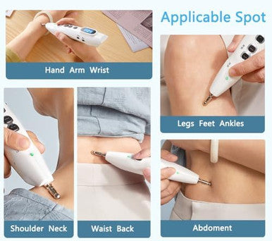 Leawell Electronic Acupuncture Pen Meridian Acupoints Finder Electric Acupressure Point Massage Pulse Therapy Tool For Pain Relief Rechargeable