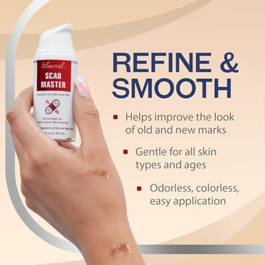 Ebanel Silicone Scar Gel With Allantoin, Emu Oil, Vitamin E And Onion Extract, For Old & Scars From Surgeries, C-Section, Injuries, Burns & More