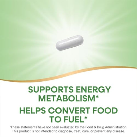 Nature'S Way Vitamin B1 High Potency 100 Mg Thiamin Per Serving Thiamin Hcl Supports Energy Metabolism Gluten Free 100 Capsules (Packaging May Vary)