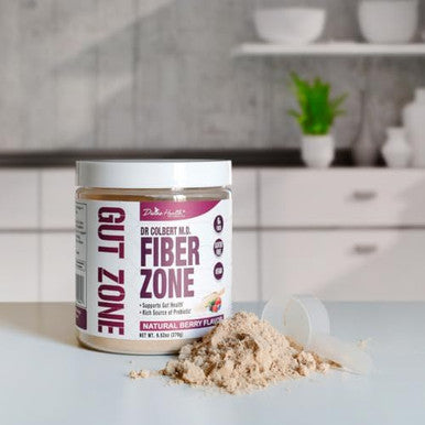 Divine Health Dr Colbert Md Fiber Zone Powderberry Flavorprebiotics Isoluble & Soluble Fiberpsyllium Huskinulinrecommended In Keto Zone Diet & Healthy Gut Zone9.52 Oz