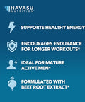 Havasu Nutrition L-Arginine Gummies With L-Citrulline And Beet Root - Nitric Oxide Supplement - 90 Count - Energy Endurance And Recovery Support - Vegan Non-Gmo - Energizing Sour Berry Flavor 30-Day Serving