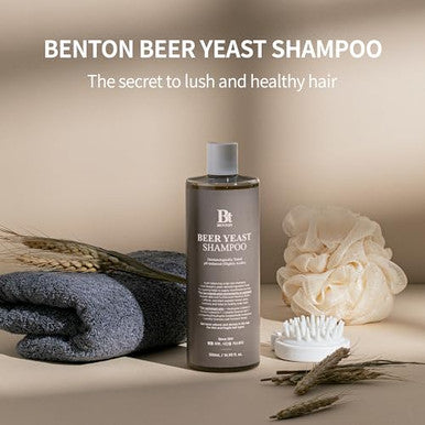 Benton Beer Yeast Shampoo Hair Loss Relief Biotin Shampoo For Thinning Hair Volumizing Regrowth Therapy Scalp Calming Paraben Sulphate Free 16.0 Fl.Oz