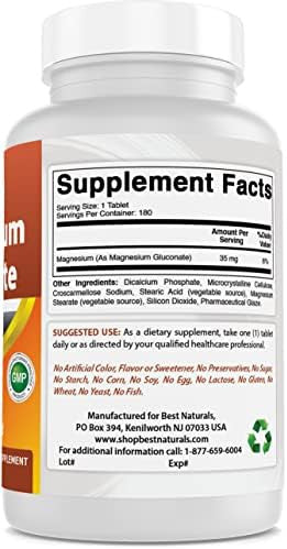 Best Naturals Magnesium Oxide 500Mg 360 Tablets 1 Year Supply Magnesium For Immune Support Muscle Recovery Leg Cramps Relaxation
