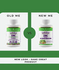 Paradise Herbs Zinc Supplements With Picolinate And Natures C, For Immune Support, Super Potent, Ultra Pure, Gluten Free, Non-Gmo, Vegan, 30 Mg, 90 Capsules