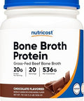 Nutricost Beef Bone Broth Protein Powder Chocolate (20 Servings) Gluten Gmo