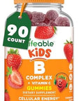 Lifeable Vitamin B Complex For Kids With Vit C Great Tasting B Complex Gummies Vegan Kids B Complex Energy And Nerve Support 90 Gummies