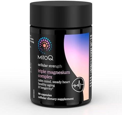 Mitoq Triple Magnesium Complex Magnesium Glycinate Taurinate Oxide With Gaba For Heart Health Stress Management & Deeper Sleep High Absorption 90 Capsules
