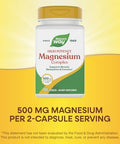 NatureS Way Magnesium Complex Supports Muscle Relaxation Muscle Function Promotes A Sense Of Calm Magnesium Citrate And Oxide 100 Capsules (Packaging May Vary)