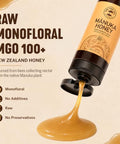 One Tree Hill New Zealand Manuka Honey, MGO 100+ Certified Raw Manuka Honey, Monofloral, 100% Pure Single-Origin, Squeeze Bottle for Toast, Yogurt, Oatmeal, Baking - 12.3 oz (350 g)