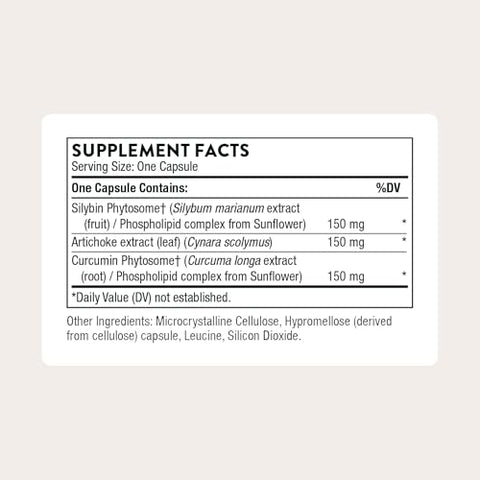 Thorne - S.A.T. - Milk Thistle Complex With Silymarin Artichoke & Turmeric Extracts For Liver Function & Digestion Support - Third-Party Certified - Gluten Dairy & Soy-Free 60 Capsules