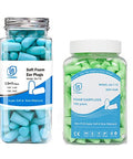 Lysian Ultra Soft Foam Ear Plugs 60 Pair Lake Blue And 100 Pair Foam Slim Ear Plugs For Sleeping Shooting Working Reading