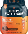 Body Fortress 100% Whey Protein Powder Chocolate 1.78Lbs & Dentek Triple Clean Advanced Clean Floss Picks 150 Count