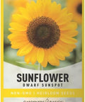 Gardeners Basics, Dwarf Sunflower Seeds for Planting Flowers - (Yellow Sunspot) is an Open-Pollinated, Non-GMO Sun Flower Variety- Dwarf Yellow Sunflower Seeds Great for Outdoor Flower Gardening
