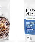 Purely Elizabeth, Blueberry Walnut, Superfood Oatmeal Pouch 8oz (8oz Bag), Collagen, Gluten-Free, Organic Oats (Pack of 2)