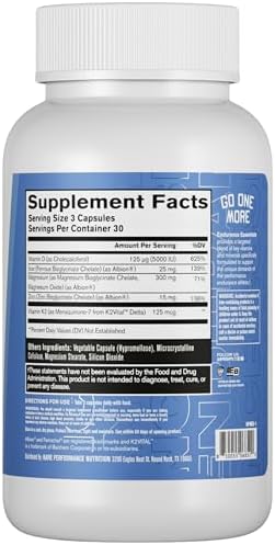 BARE PERFORMANCE NUTRITION Endurance Essentials Endurance Athlete Daily Multivitamin NSF Certified for Sport Supports Energy Muscle Function Immune and Bone Health 30 Capsules