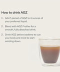 Ag1 Agz Sleep Drink " 30Count Calming Sleep Aid Powder + Frother Melatonin Nighttime Blend With Magnesium Ashwagandha Saffron & Valerian " Herbal & Adaptogen Drink Mix (Chocolate Mint)