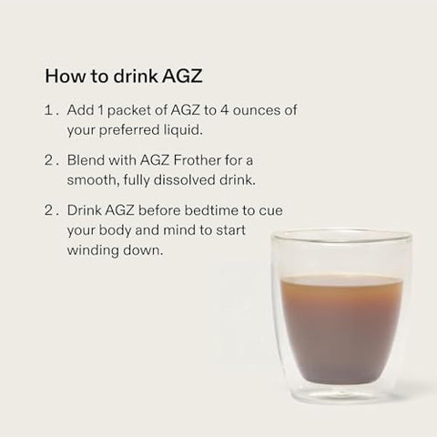 Ag1 Agz Sleep Drink " 30Count Calming Sleep Aid Powder + Frother Melatonin Nighttime Blend With Magnesium Ashwagandha Saffron & Valerian " Herbal & Adaptogen Drink Mix (Chocolate Mint)