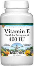 Terravita Vitamin E (D-Alpha Tocopherol) - 400 Iu (100 Softgels, Zin: 428181)