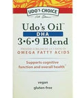 Flora Udo'S Oil Dha 369 Blend Vegetarian Eye & Brain Health Supplement Omega3 & Omega6 Contains Sunflower & Flax Seed Oil Kosher & Organic Keep Chilled 17 Fl. Oz.