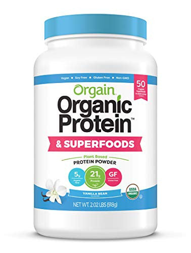 Orgain Organic Plant Based Protein Powder Bundle Unsweetened Vanilla Bean And Superfoods (2 Products)
