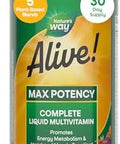 NatureS Way Alive Max Potency Complete Liquid Multivitamin Liquid Vitamin Promotes Energy Metabolism Heart and Muscle Function With Vitamins A B C D Multivitamins For Women and Men 30.4 Fl Oz