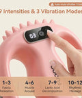 Fuooo 4-Head Fascia Ring Massager Multifunctional Full-Body Deep Tissue Massage Gun Hands-Free Ergonomic Electric Massager With Waist Belt 3 Modes 9 Intensities Cordless Muscle Relief