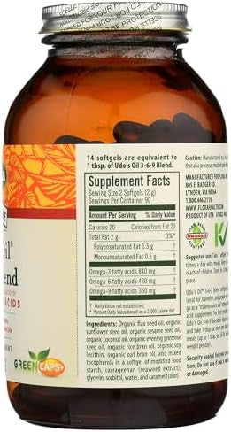 Flora Udo'S Choice Omega 369 Oil Blend Vegetarian Capsules 180 Count61582
