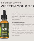 MONK FRUIT SWEETENER LIQUID - MONK FRUIT EXTRACT - No Erythritol, Zero Calories & Sugars, No added water, Keto-friendly, Designed for Tea Lovers