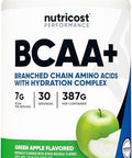 Nutricost Bcaa + Hydration Powder (Green Apple) 30 Servings Branched Chain Amino Acids With Hydration Complex Gluten Nongmo