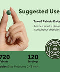 Micro Ingredients Organic Spirulina Chlorella Tablets 720 Count