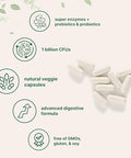 Micro Ingredients Super Enzymes With Prebiotics & Probiotics 240 Veggie Capsules Digestive Enzymes For Women & Men Probiotic Bromelain Psyllium Husk & More Immune & Gut Health Support