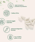 Micro Ingredients Super Enzymes With Prebiotics & Probiotics 240 Veggie Capsules Digestive Enzymes For Women & Men Probiotic Bromelain Psyllium Husk & More Immune & Gut Health Support