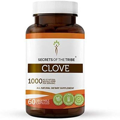 Secrets of the Tribe Clove 60 Capsules, 1000 mg, Clove (Syzygium Aromaticum) Dried Flower Buds (60 Capsules)
