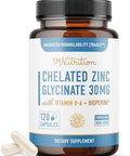Zinc Supplement Microbeadlets with Copper for Immune Support Highly Absorbable Zinc Bisglycinate and Orotate with 2mg Chelated Copper + Vitamin B6 Vegan GlutenFree 60 Capsules (2 Month Supply)