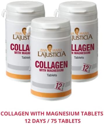 Ana Maria Lajusticia High Absorption Hydroliezd Collagen Pills With Magnesium. Healthy Skin Nails Hair And Ligaments. Natural Supplement 75 Tablets.