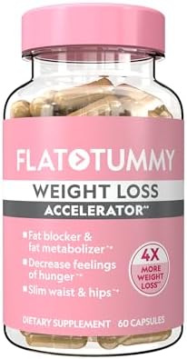 Flat Tummy Weight Loss Accelerator " Clinically Proven Fat Burner & Appetite Suppressant For Women Post Glp1 Supplement " Achieve A Slimmer Waist & Hips " 60 Capsules