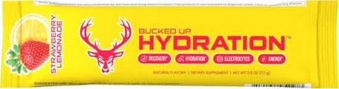 Bucked Up Hydration - Strawberry Lemonade Electrolyte And Hydration Powder Drink Mix 18 Packs (18 Servings)