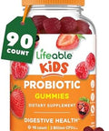 Lifeable Kids Probiotics Gummies 2 Billion Cfu Great Tasting Kids Probiotic Gummies For Gut Health Digestive Support And Immune Support 90 Probiotic Gummies For Kids And Toddlers Lifeable