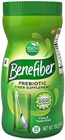 Benefiber Daily Prebiotic Dietary Fiber Supplement Powder For Digestive Health, 100% Natural, Clear And Taste-, 38 Servings / 5.4 Ounces