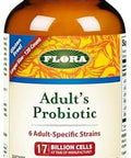 Flora Adult'S Probiotic Blend Six Adultspecific Strains Gluten Raw Probiotic With 17 Billion Cells 120 Vegetarian Capsules