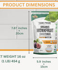 Organic monkfruit with allulose from figs white 1 LB and brown 1 LB