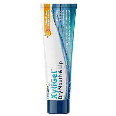 Oracoat Xyligel Dry Mouth Gel Soothing Citrus Oral Gel With Xylitol Lip Moisturizer For Very Dry Lips Lip Hydration Sugar Relief 1.7 Fl Oz 1 Pack.