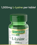 Nature's Bounty L-Lysine 1000 Mg 60 Tablets